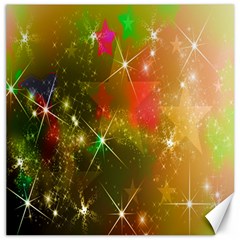 Star Christmas Background Image Red Canvas 12  X 12   by Nexatart