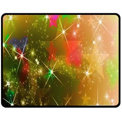 Star Christmas Background Image Red Fleece Blanket (medium)  by Nexatart