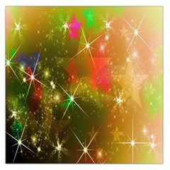 Star Christmas Background Image Red Large Satin Scarf (square) by Nexatart