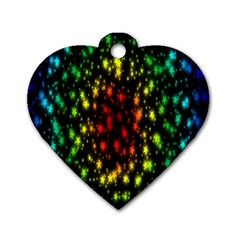 Star Christmas Curtain Abstract Dog Tag Heart (one Side) by Nexatart