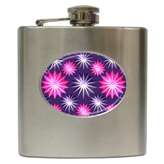 Stars Patterns Christmas Background Seamless Hip Flask (6 Oz)