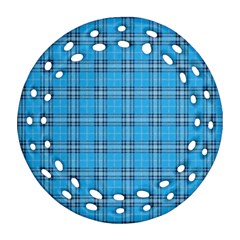 The Checkered Tablecloth Round Filigree Ornament (two Sides) by Nexatart