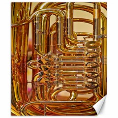 Tuba Valves Pipe Shiny Instrument Music Canvas 8  X 10 