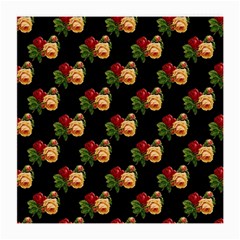 Vintage Roses Wallpaper Pattern Medium Glasses Cloth (2-side)