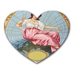 Vintage Art Collage Lady Fabrics Heart Mousepads