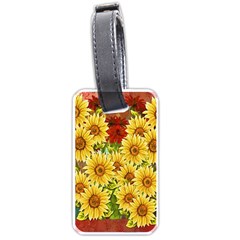 Sunflowers Flowers Abstract Luggage Tags (one Side) 