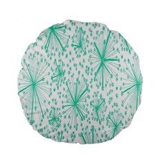 Spring Floral Green Flower Standard 15  Premium Flano Round Cushions by Alisyart