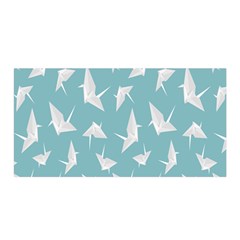 Origamim Paper Bird Blue Fly Satin Wrap by Alisyart