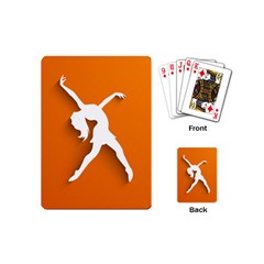 Dance Dancing Orange Girl Playing Cards (mini)  by Alisyart