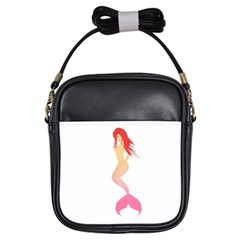 Mermaid Illustrator Beach Fish Sea Pink Red Girls Sling Bags by Alisyart