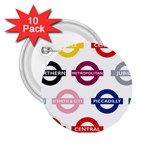 Underground Signs Tube Signs 2.25  Buttons (10 pack) 