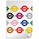 Underground Signs Tube Signs Canvas 12  x 18  