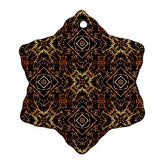 Tribal Geometric Print Snowflake Ornament (two Sides) by dflcprints