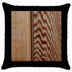 Wood Grain Texture Brown Throw Pillow Case (black) by Amaryn4rt