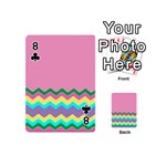 Easter Chevron Pattern Stripes Playing Cards 54 (Mini)  Front - Club8