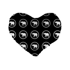 Elephant Wallpaper Pattern Standard 16  Premium Heart Shape Cushions by Amaryn4rt