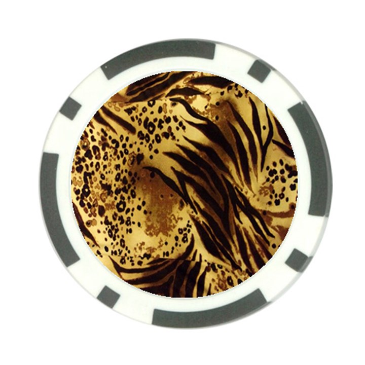 Stripes Tiger Pattern Safari Animal Print Poker Chip Card Guard