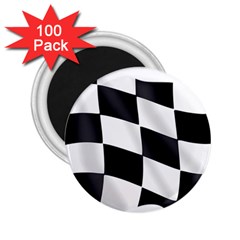 Flag Chess Corse Race Auto Road 2 25  Magnets (100 Pack)  by Amaryn4rt