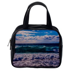 Wave Foam Spray Sea Water Nature Classic Handbags (one Side) by Amaryn4rt