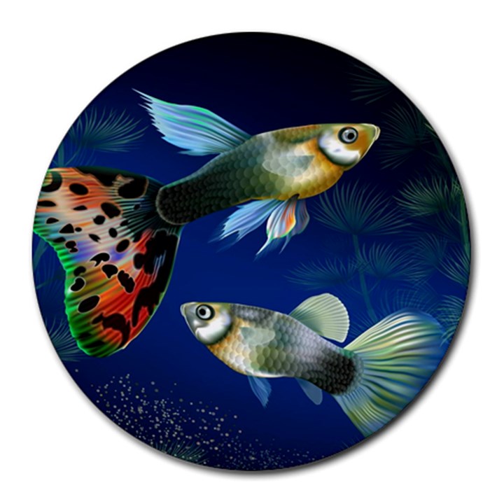 Marine Fishes Round Mousepads