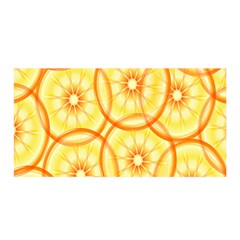 Lemons Orange Lime Circle Star Yellow Satin Wrap by Alisyart