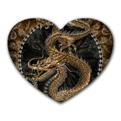 Dragon Pentagram Heart Mousepads by Amaryn4rt