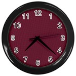 Camouflage Seamless Texture Maps Red Beret Cloth Wall Clocks (Black)