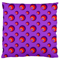 Scatter Shapes Large Circle Red Orange Yellow Circles Bright Large Cushion Case (one Side) by Alisyart