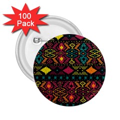 Traditional Art Ethnic Pattern 2 25  Buttons (100 Pack) 