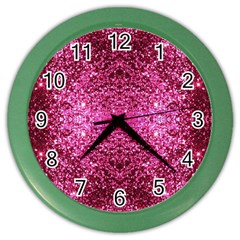 Pink Glitter Color Wall Clocks by boho