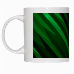 Abstract Blue Stripe Pattern Background White Mugs by Simbadda