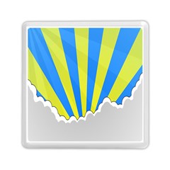Sunlight Clouds Blue Sky Yellow White Memory Card Reader (square)  by Alisyart