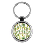 Flowers Pattern Key Chains (Round)  Front