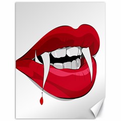 Mouth Jaw Teeth Vampire Blood Canvas 18  X 24   by Simbadda