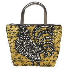 Vintage Rooster  Bucket Bags by Valentinaart