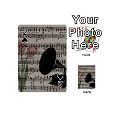 Vintage Music Design Playing Cards 54 (mini)  by Valentinaart