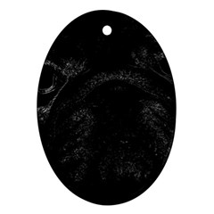Black Bulldog Oval Ornament (two Sides) by Valentinaart