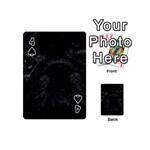 Black bulldog Playing Cards 54 (Mini)  Front - Spade4