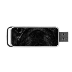 Black Bulldog Portable Usb Flash (one Side) by Valentinaart