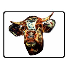 Artistic Cow Fleece Blanket (small) by Valentinaart