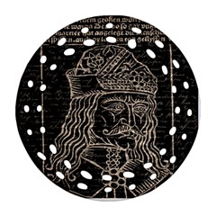 Count Vlad Dracula Round Filigree Ornament (two Sides) by Valentinaart