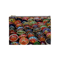 Art Background Bowl Ceramic Color Cosmetic Bag (medium)  by Simbadda
