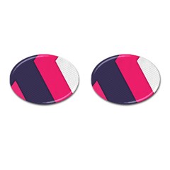 Pink Pattern Cufflinks (oval) by Simbadda