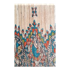 Blue Brown Cloth Design Shower Curtain 48  X 72  (small)  by Simbadda