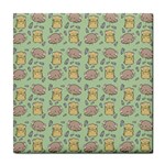 Cute Hamster Pattern Tile Coasters
