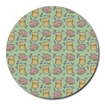 Cute Hamster Pattern Round Mousepads
