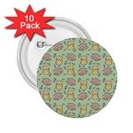 Cute Hamster Pattern 2.25  Buttons (10 pack) 