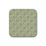 Cute Hamster Pattern Rubber Coaster (Square) 
