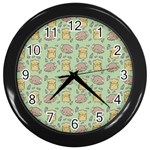 Cute Hamster Pattern Wall Clocks (Black)