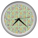 Cute Hamster Pattern Wall Clocks (Silver) 